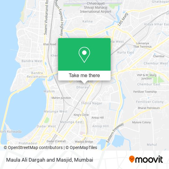 Maula Ali Dargah and Masjid map