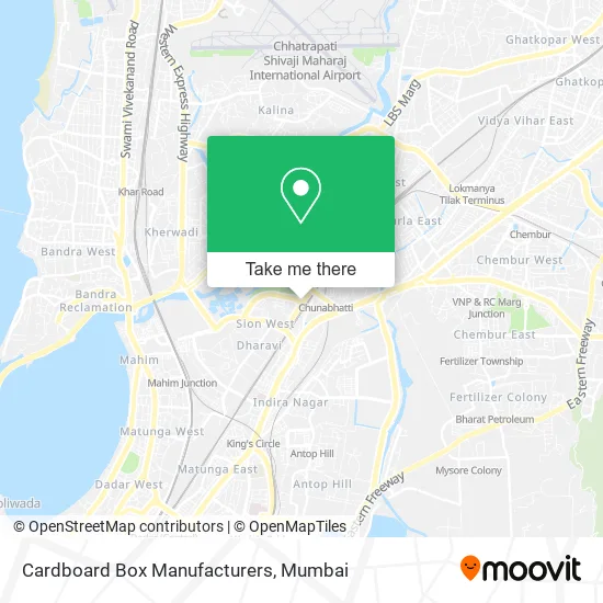 Cardboard Box Manufacturers map