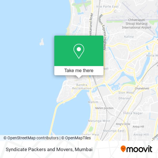 Syndicate Packers and Movers map