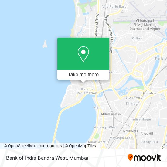 Bank of India-Bandra West map