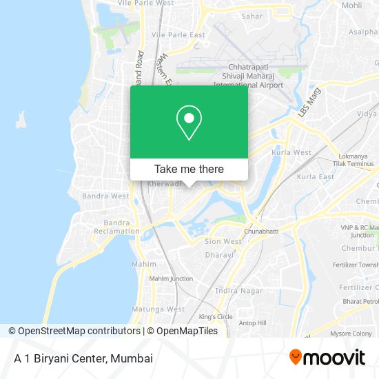 A 1 Biryani Center map