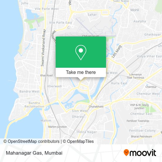 Mahanagar Gas map