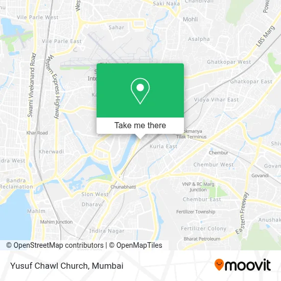 Yusuf Chawl Church map