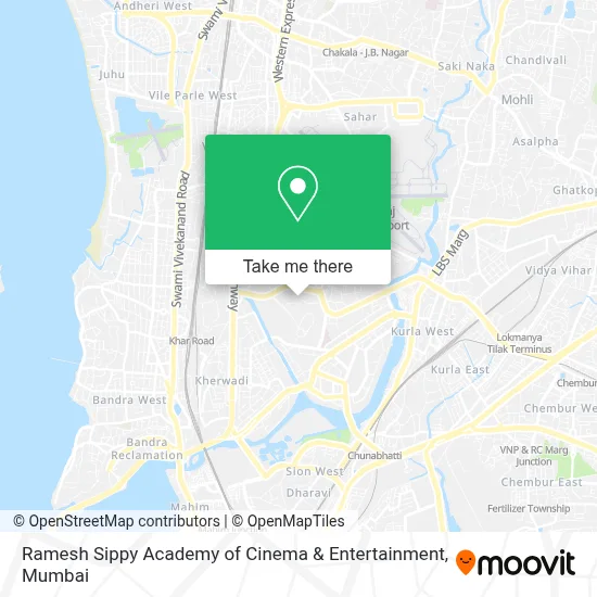 Ramesh Sippy Academy of Cinema & Entertainment-Rsace map