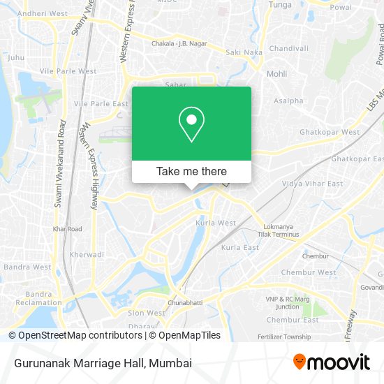 Gurunanak Marriage Hall map