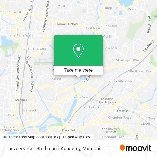 Tanveers Hair Studio and Academy map