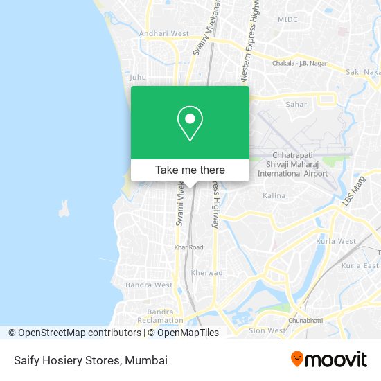 Saify Hosiery Stores map