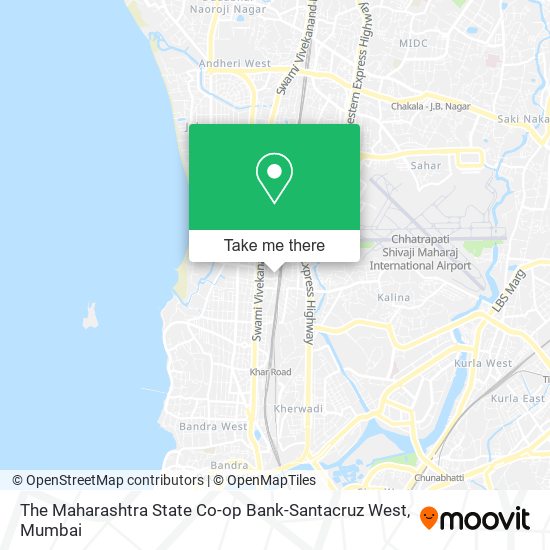 The Maharashtra State Co-op Bank-Santacruz West map