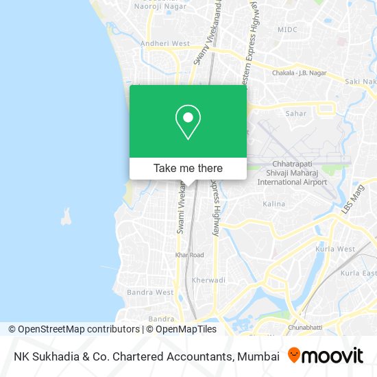 NK Sukhadia & Co. Chartered Accountants map