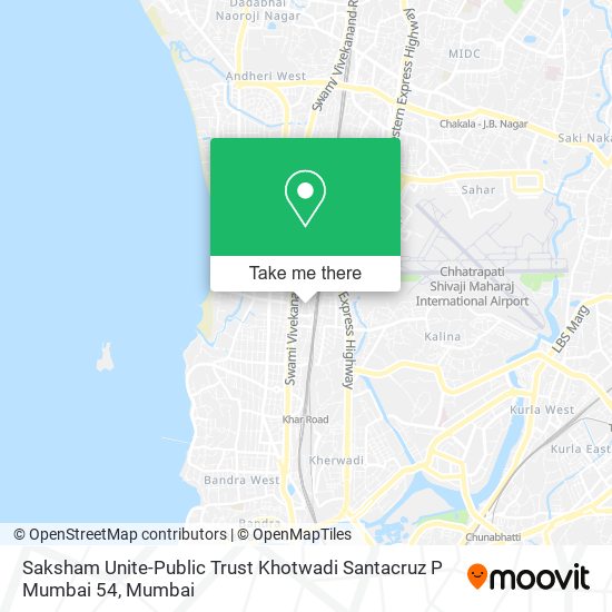 Saksham Unite-Public Trust Khotwadi Santacruz P Mumbai 54 map