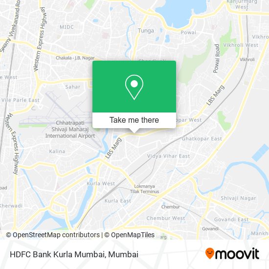 HDFC Bank Kurla Mumbai map