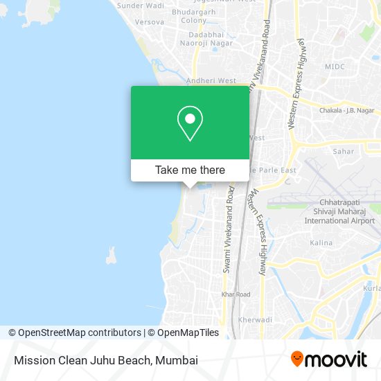 Mission Clean Juhu Beach map