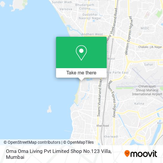 Oma Oma Living Pvt Limited Shop No.123 Villa map