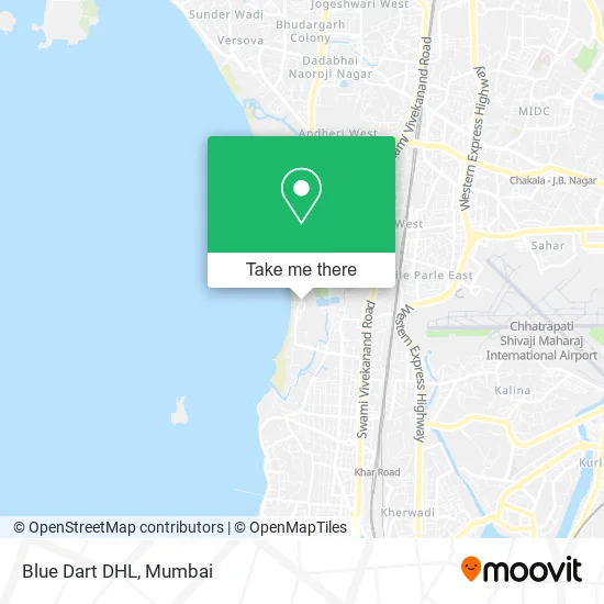 Blue Dart DHL map
