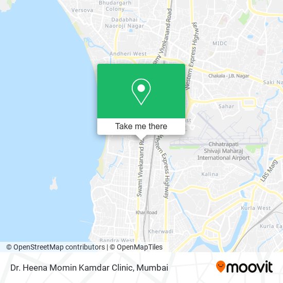 Dr. Heena Momin Kamdar Clinic map