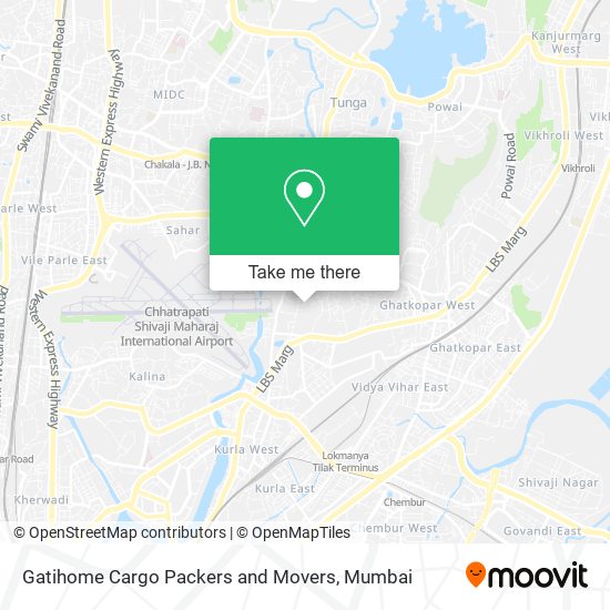 Gatihome Cargo Packers and Movers map