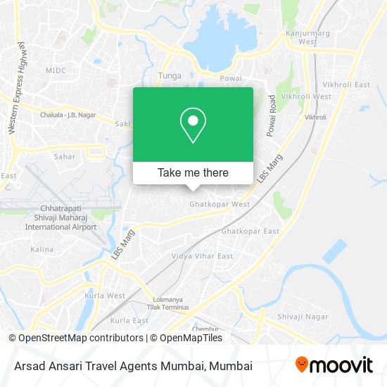 Arsad Ansari Travel Agents Mumbai map