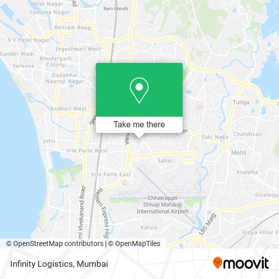 Infinity Logistics map