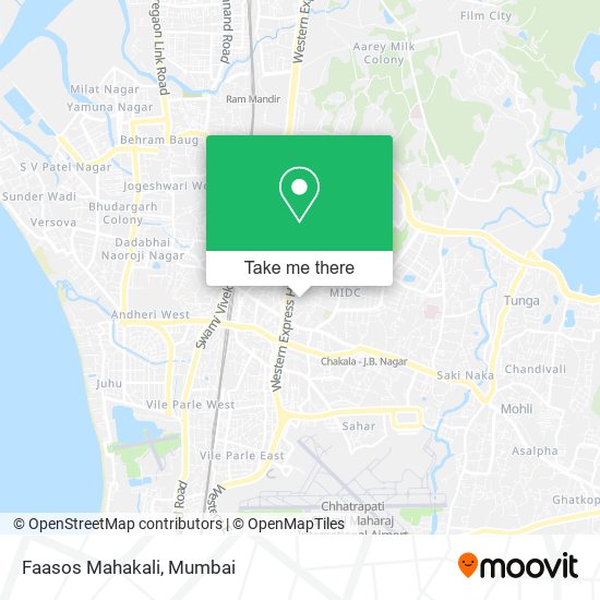 Faasos Mahakali map