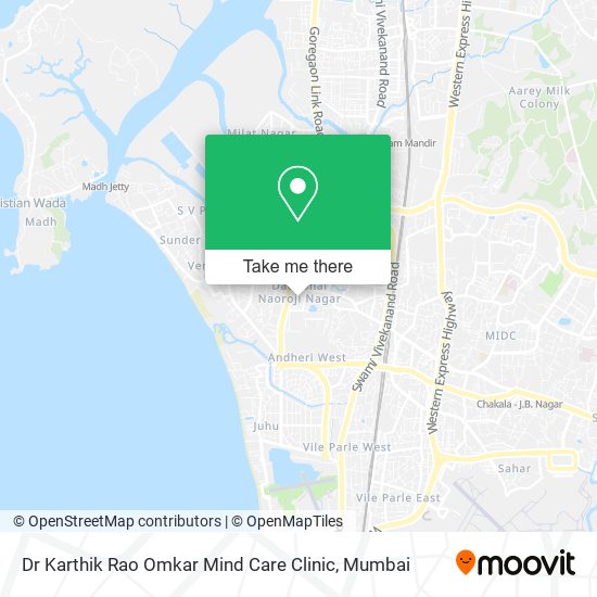 Dr Karthik Rao Omkar Mind Care Clinic map