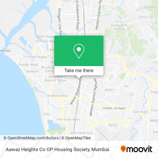 Aawaz Heights Co OP Housing Society map