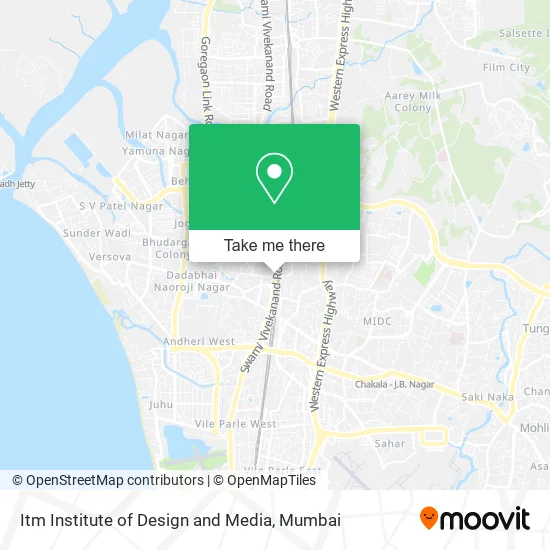 Itm Institute of Design and Media map