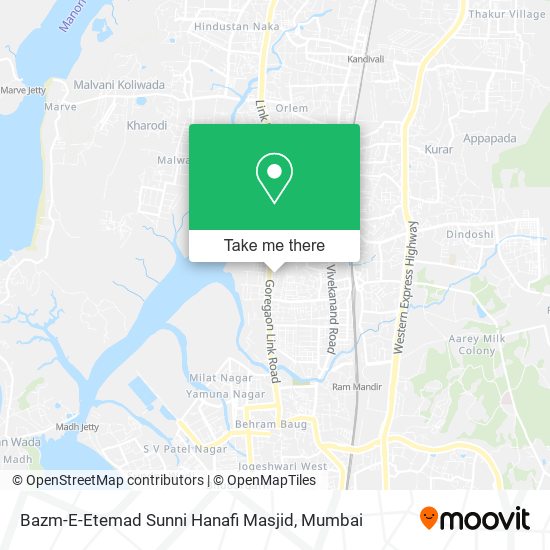 Bazm-E-Etemad Sunni Hanafi Masjid map