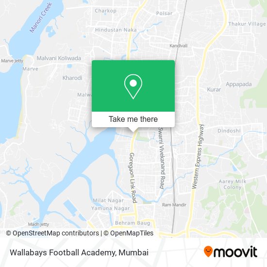 Wallabays Football Academy map