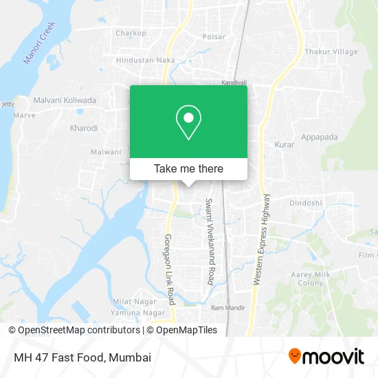 MH 47 Fast Food map