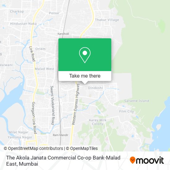 The Akola Janata Commercial Co-op Bank-Malad East map