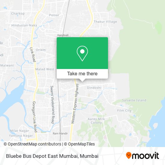 Bluebe Bus Depot East Mumbai map