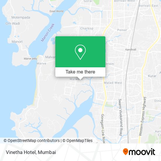 Vinetha Hotel map