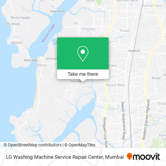 LG Washing Machine Service Repair Center map