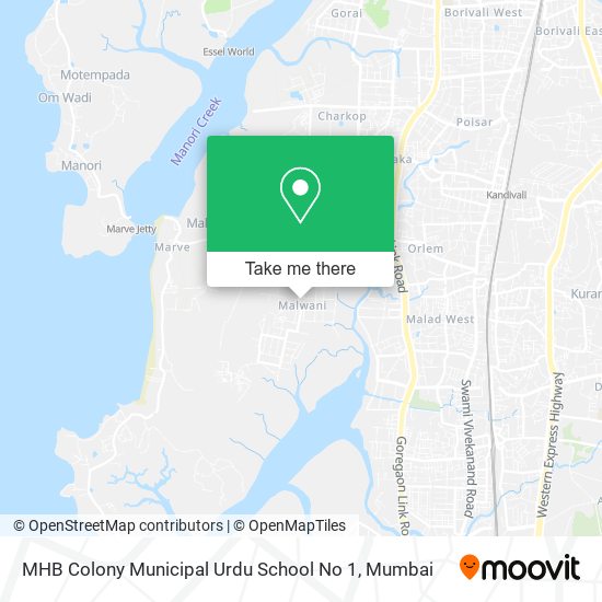 MHB Colony Municipal Urdu School No 1 map