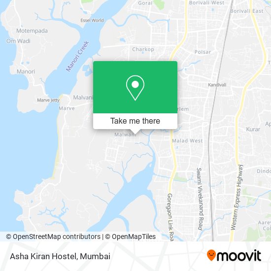 Asha Kiran Hostel map