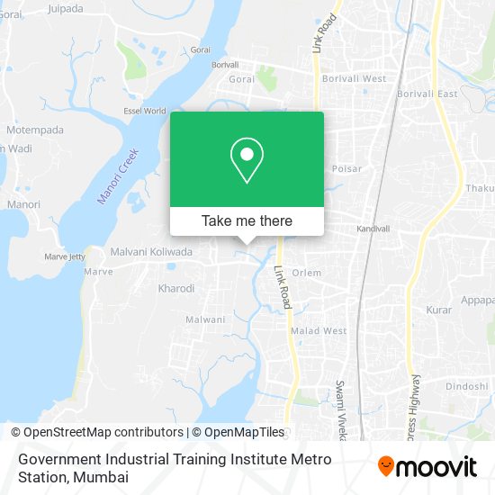 Government Industrial Training Institute Metro Station map