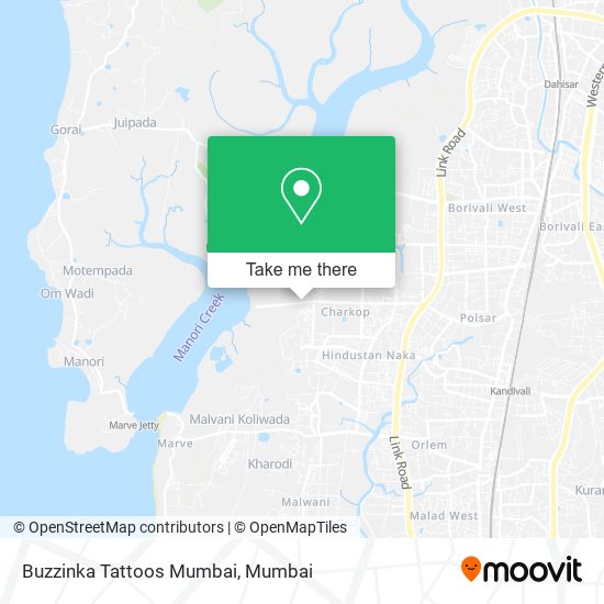 Buzzinka Tattoos Mumbai map