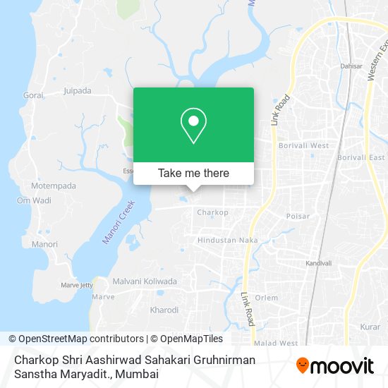 Charkop Shri Aashirwad Sahakari Gruhnirman Sanstha Maryadit. map