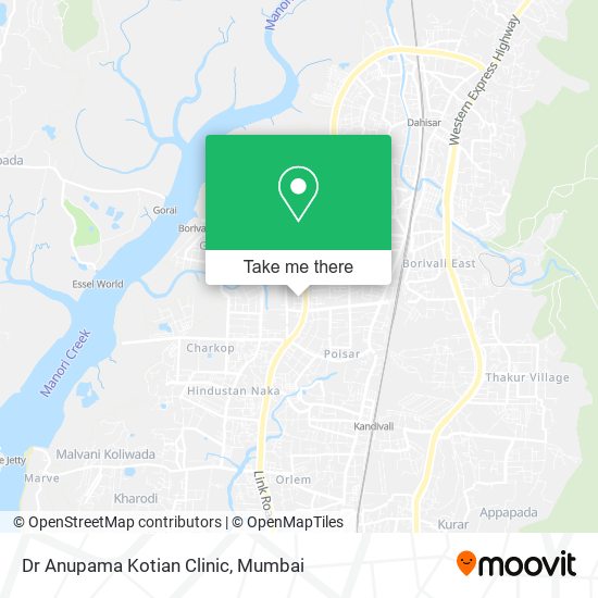 Dr Anupama Kotian Clinic map