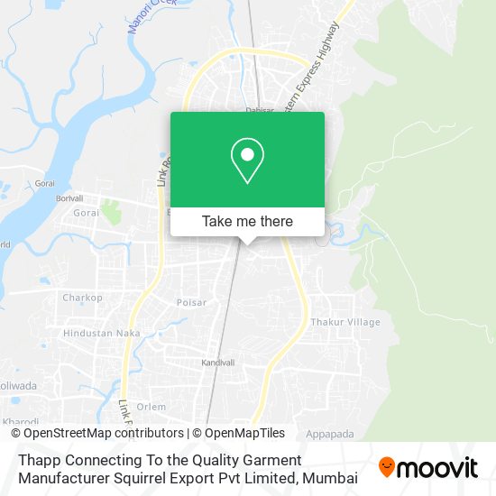 Thapp Connecting To the Quality Garment Manufacturer Squirrel Export Pvt Limited map