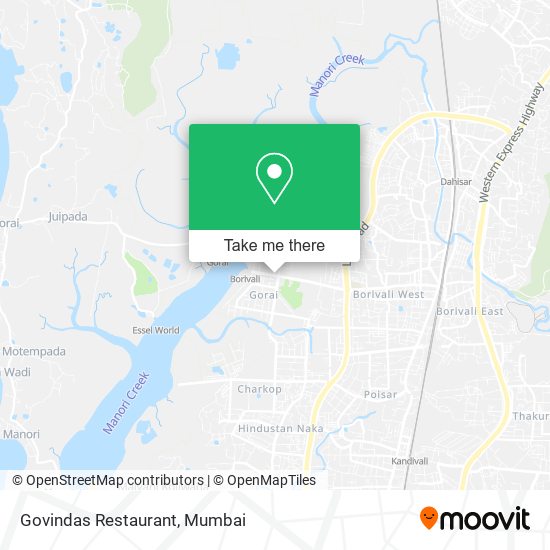 Govindas Restaurant map