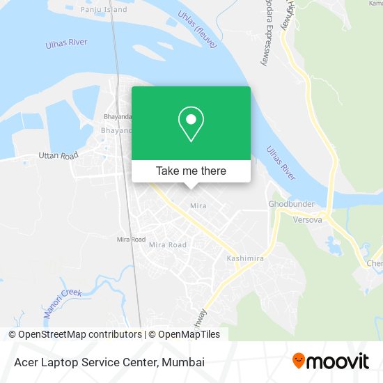 Acer Laptop Service Center map