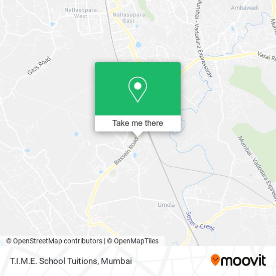 T.I.M.E. School Tuitions map