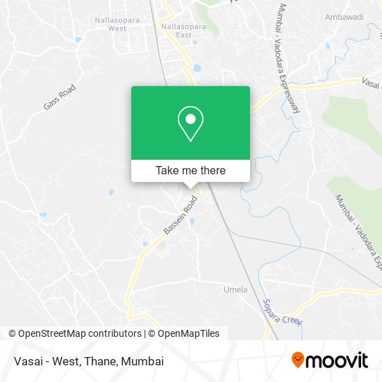 Vasai - West, Thane map