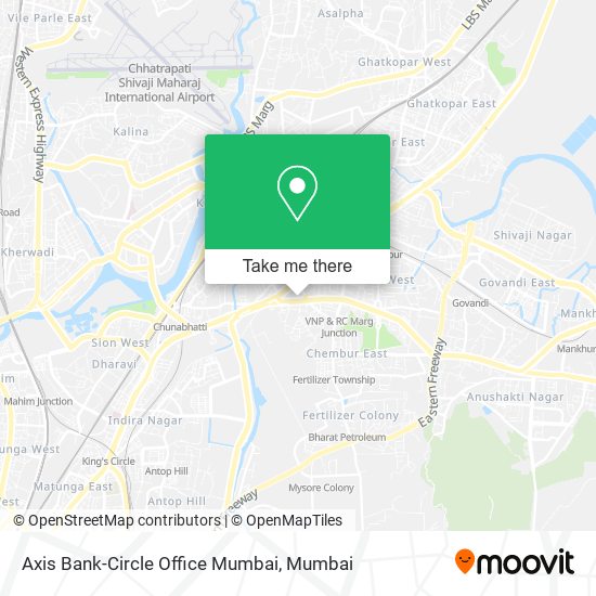 Axis Bank-Circle Office Mumbai map