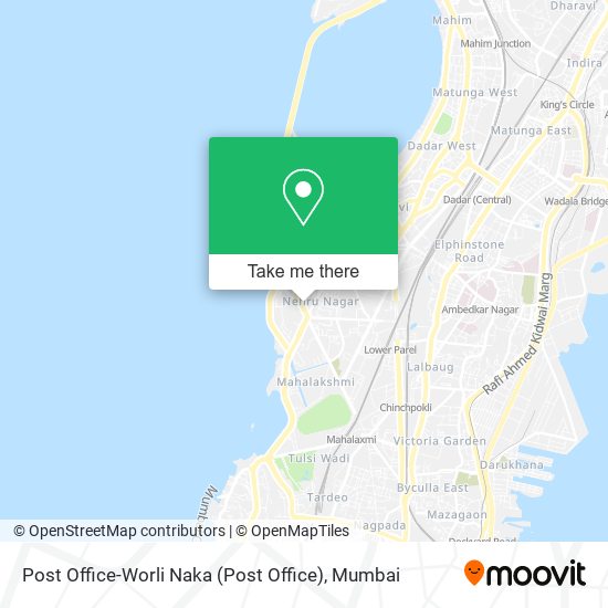 Post Office-Worli Naka map