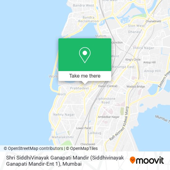 Shri SiddhiVinayak Ganapati Mandir (Siddhivinayak Ganapati Mandir-Ent 1) map