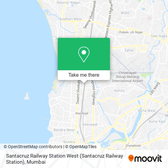 Santacruz Railway Station West map