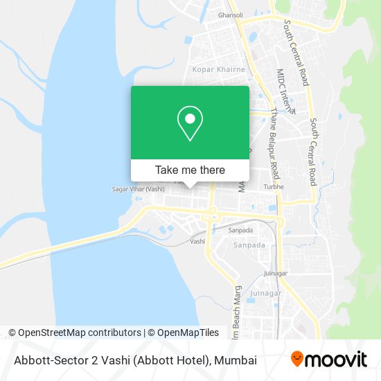 Abbott-Sector 2 Vashi (Abbott Hotel) map