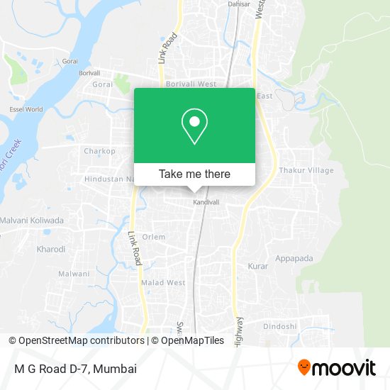 M G Road D-7 map